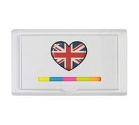 Azeeda 'Union Jack Heart' Sticky Note Ruler Pad (ST00043067)