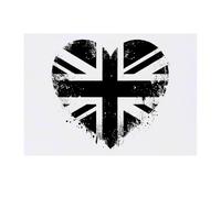 Azeeda 'Union Jack Heart' Temporary Tattoo - Water Resistant, Skin-Safe, Non-Toxic Transfer (TO00087815)