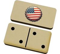 Azeeda 'United States Bottle Cap' Domino Set & Box (DM00059319)