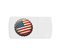 Azeeda 'United States Bottle Cap' Pill Box with Splitter (PI00045320)