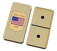 Azeeda 'United States Plaque' Domino Set & Box (DM00059341)