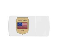 Azeeda 'United States Plaque' Pill Box with Splitter (PI00045344)