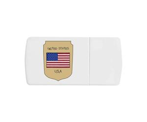 Azeeda 'United States Plaque' Pill Box with Splitter (PI00045344)