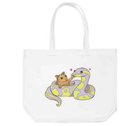 Azeeda 'Unlikely Friends Hamster & Banana Ball Python' Tote Shopping Bag For Life (BG00093393)