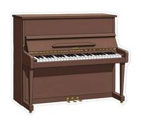 Azeeda 'Upright Piano' White Premium Vinyl Decal Sticker - Waterproof, Durable & Easy to Apply - for Car Bumpers, Windows, Bins & More - Large (210mm) (DW00192969)