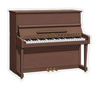 Azeeda 'Upright Piano' White Premium Vinyl Decal Sticker - Waterproof, Durable & Easy to Apply - for Car Bumpers, Windows, Bins & More - XL (460mm) (DW00192970)