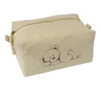 Azeeda 'Valentine's Day Teddy Bear' Canvas Wash Bag/Makeup Case (CS00050857)