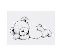 Azeeda 'Valentine's Day Teddy' Temporary Tattoo - A6 (TO00098607)