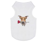 Azeeda 'Valentines Jack Russell' Pet Dog/Cat T-Shirt, S (PT00098285)