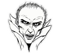 Azeeda 'Vampire Lord' Clear Premium Vinyl Decal Stickers - Waterproof, Durable & Easy to Apply - for Car Bumpers, Windows, Bins & More - XXL (720mm) (DC00159864)