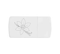 Azeeda 'Vanilla Pod & Flower' Pill Box with Tablet Splitter (PI00035558)