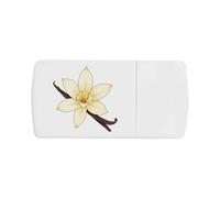 Azeeda 'Vanilla Pod & Flower' Pill Box with Tablet Splitter (PI00035559)