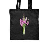 Azeeda 'Vase Of Gladiolus Flowers' Classic Black Tote Shopper Bag (ZB00022507)
