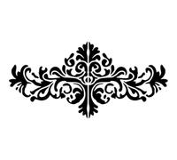 Azeeda 'Victorian Design Line Art' Reusable Stencil - Durable Decorative Template for Painting and Spraying on Walls, Tiles, Wood, Fabric & Craft Projects - M (A5) (WS00059382)