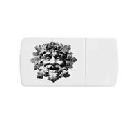 Azeeda 'Victorian Green Man' Pill Box with Tablet Splitter (PI00039527)