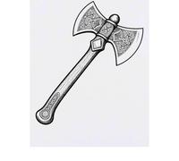 Azeeda 'Viking Axe with Nordic Patterns' Temporary Tattoo - Water Resistant, Skin-Safe, Non-Toxic Transfer (TO00099093)