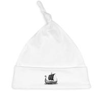 Azeeda 'Viking Longship' Baby Beanie Hat (BH00034627) White