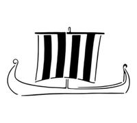 Azeeda 'Viking Ship' Reusable Stencil - Durable Decorative Template for Painting and Spraying on Walls, Tiles, Wood, Fabric & Craft Projects - S (A6) (WS00065545)