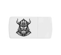 Azeeda 'Viking Warrior Portrait' Pill Box with Tablet Splitter (PI00038690)