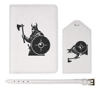 Azeeda 'Viking Warrior with Axe' Passport Travel Set - White (PA00043110)