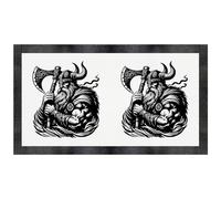 Azeeda 'Viking Warrior With Battle Axe' Pet Feeding Mat (PM00031959)