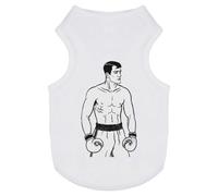 Azeeda 'Vintage Boxer Portrait' Pet Dog/Cat T-Shirt, L (PT00167703)