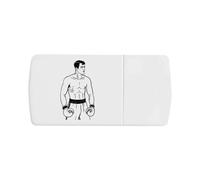 Azeeda 'Vintage Boxer Portrait' Pill Box with Tablet Splitter (PI00038326)
