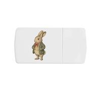 Azeeda 'Vintage Bunny Wearing Coat' Pill Box with Tablet Splitter (PI00036062)