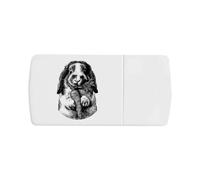 Azeeda 'Vintage Bunny with Carrot' Pill Box with Tablet Splitter (PI00042092)