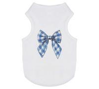 Azeeda 'Vintage Checkered Bow' Pet Dog/Cat T-Shirt, M (PT00166966)