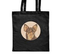 Azeeda 'Vintage Chihuahua Portrait' Classic Black Tote Shopper Bag (ZB00024321)