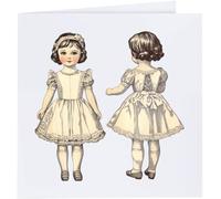 Azeeda 'Vintage Doll Back & Front' Greeting Card - Square (GC00068963)