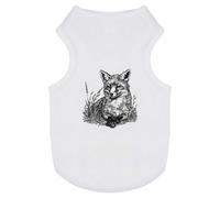 Azeeda 'Vintage Fox Portrait' Pet Dog/Cat T-Shirt, M (PT00168034)