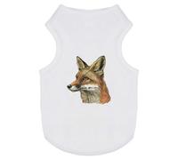 Azeeda 'Vintage Fox Portrait' Pet Dog/Cat T-Shirt, XS (PT00162812)