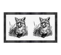 Azeeda 'Vintage Fox Portrait' Pet Feeding Mat (PM00033298)