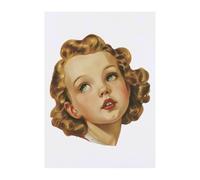 Azeeda 'Vintage Girl Portrait' Temporary Tattoo - A6 (TO00107345)