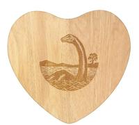 Azeeda 'Vintage Loch Ness Monster' Wooden Heart Shaped Chopping/Cutting Board (WB00094055)