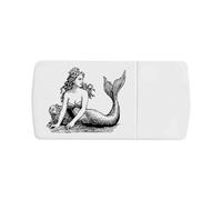 Azeeda 'Vintage Mermaid Wearing Crown' Pill Box with Tablet Splitter (PI00037064)