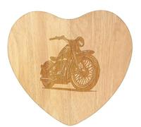 Azeeda 'Vintage Motorcycle' Wooden Heart Shaped Chopping/Cutting Board (WB00093956)