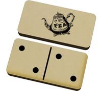 Azeeda 'Vintage Ornate Teapot' Domino Set & Box (DM00056700)