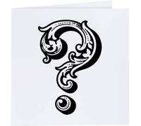 Azeeda 'Vintage Question Mark' Greeting Card - Square (GC00098809)