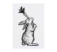 Azeeda 'Vintage Rabbit & Carrot' Temporary Tattoo - A6 (TO00100223)