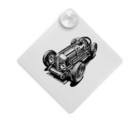 Azeeda 'Vintage Racing Car' Suction Cup Car Window Sign (CG00034576)