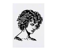 Azeeda 'Vintage Woman Portrait' Temporary Tattoo - A6 (TO00106897)