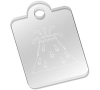 Azeeda 'Volcano' Laser-Engraved Clear Acrylic Keyring/Keychain/Key Fob/Bag Tag (AK00004692)