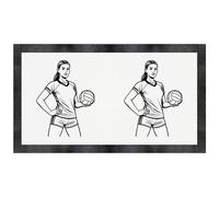 Azeeda 'Volleyball Player' Pet Feeding Mat (PM00038419)