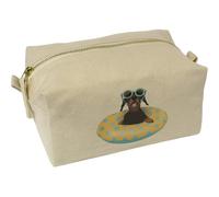 Azeeda 'Wagging Tails & Sunshine Vibes' Canvas Wash Bag/Makeup Case (CS00045149)