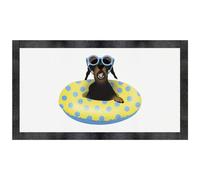 Azeeda 'Wagging Tails & Sunshine Vibes' Pet Feeding Mat (PM00030630)