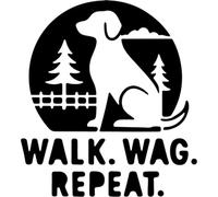 Azeeda 'Walk Wag Repeat Dog' Reusable Stencil - Durable Decorative Template for Painting and Spraying on Walls, Tiles, Wood, Fabric & Craft Projects - XL (A3) (WS00080525)