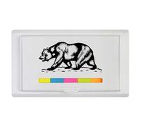 Azeeda 'Walking Brown Bear' Sticky Note Ruler Pad (ST00045022)